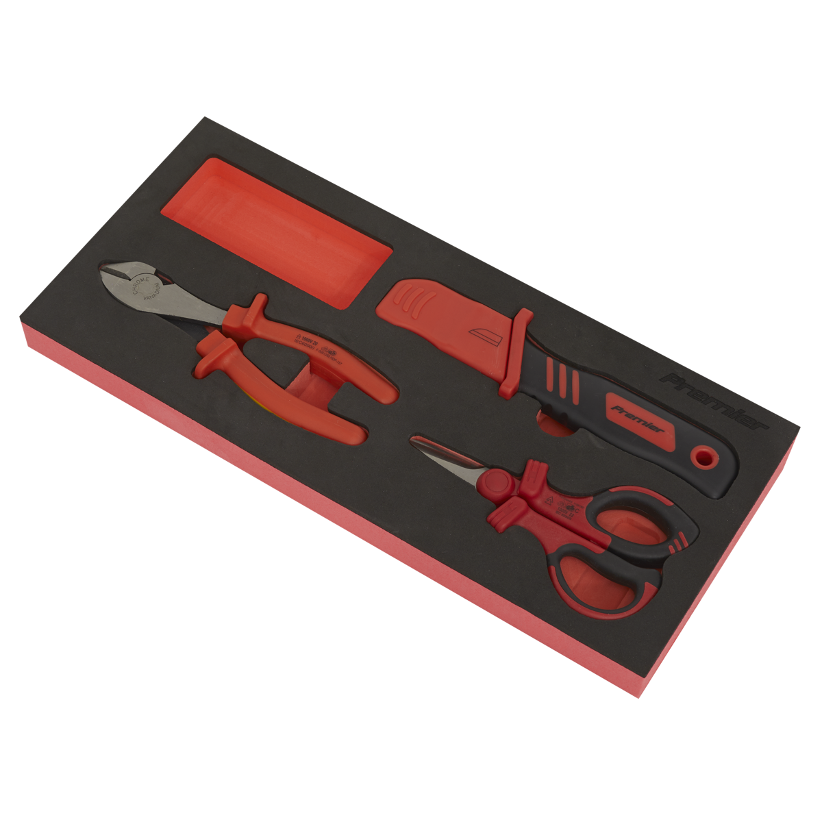 Premier Insulated Cutting Set with Tool Tray 3pc - VDE Approved