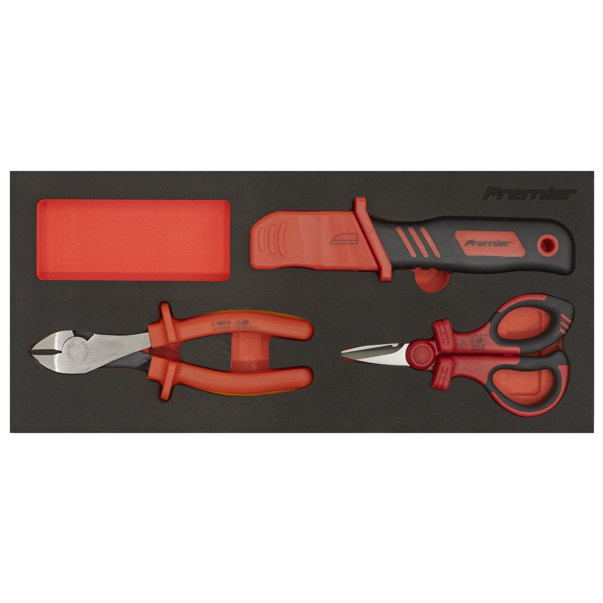 Premier Insulated Cutting Set with Tool Tray 3pc - VDE Approved