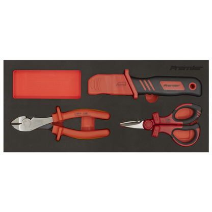Premier Insulated Cutting Set with Tool Tray 3pc - VDE Approved