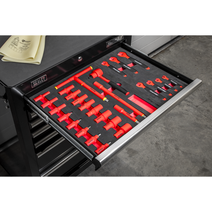 Insulated Tool Kit with 7 Drawer Rollcab 63pc