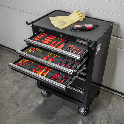 Insulated Tool Kit with 7 Drawer Rollcab 63pc