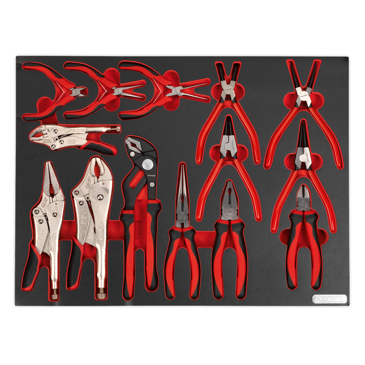 Premier Platinum Pliers Set with Tool Tray 14pc