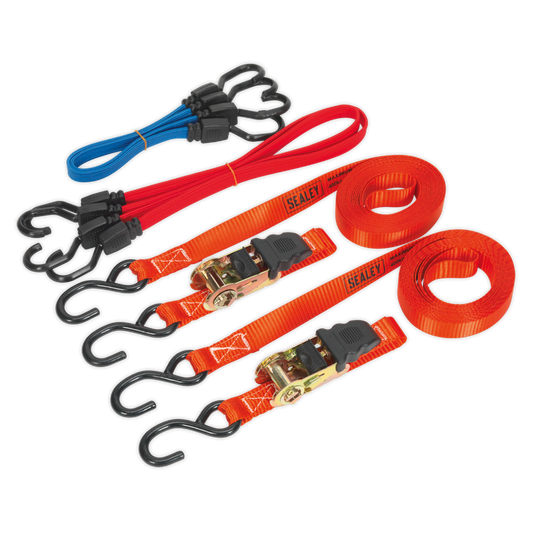 Ratchet Strap & Bungee Cord Set 6pc