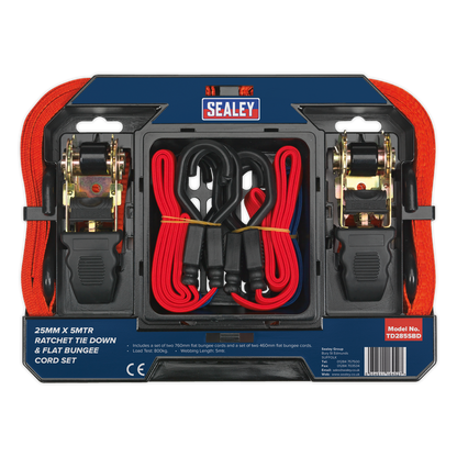 Ratchet Strap & Bungee Cord Set 6pc