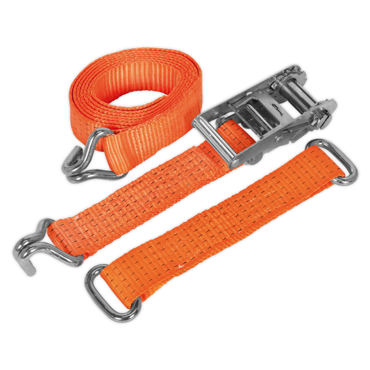 Steel Wheel Car Transporter Ratchet Strap 50mm x 3m 4500kg Breaking Strength
