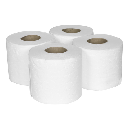 Plain White Toilet Roll - Pack of 4 x 10 (40 Rolls)