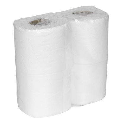 Plain White Toilet Roll - Pack of 4 x 10 (40 Rolls)