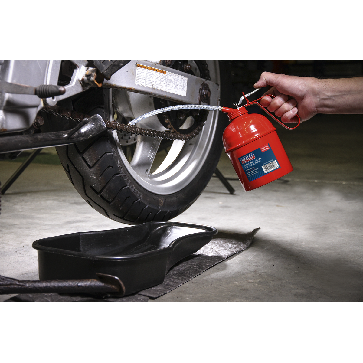 Metal Oil Can with Flexible Spout 1000ml