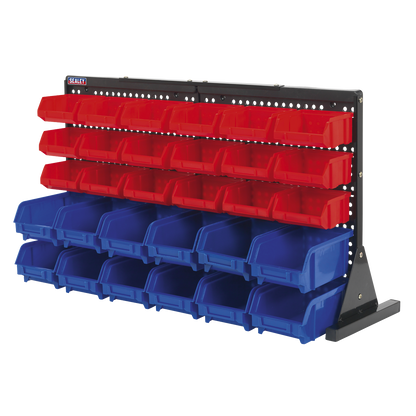 Bench Mounting Bin Storage System with 30 Bins