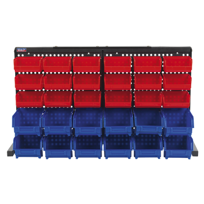 Bench Mounting Bin Storage System with 30 Bins