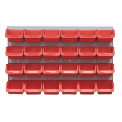 Bin & Panel Combination 24 Bins - Red