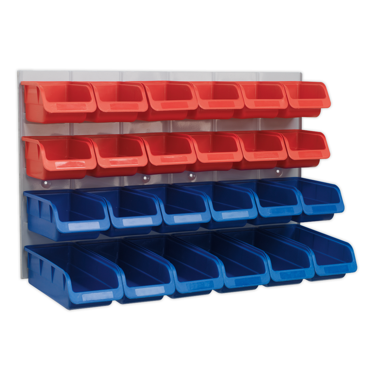 Bin & Panel Combination 24 Bins - Red/Blue