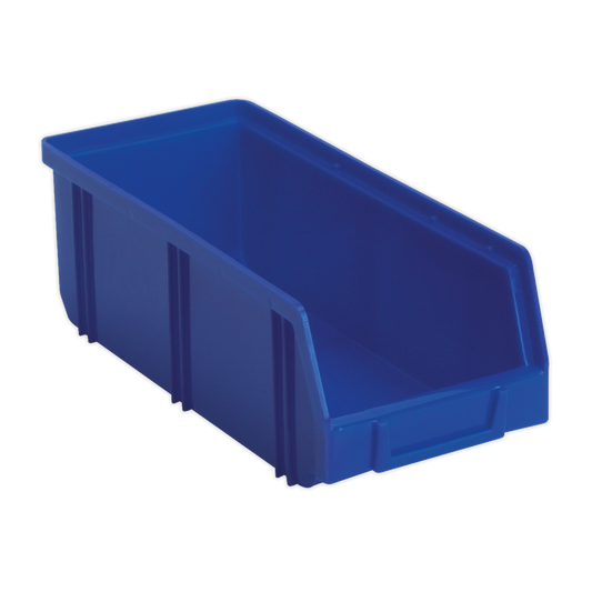 Deep Plastic Storage Bin 105 x 240 x 85mm, Blue - Pack of 28