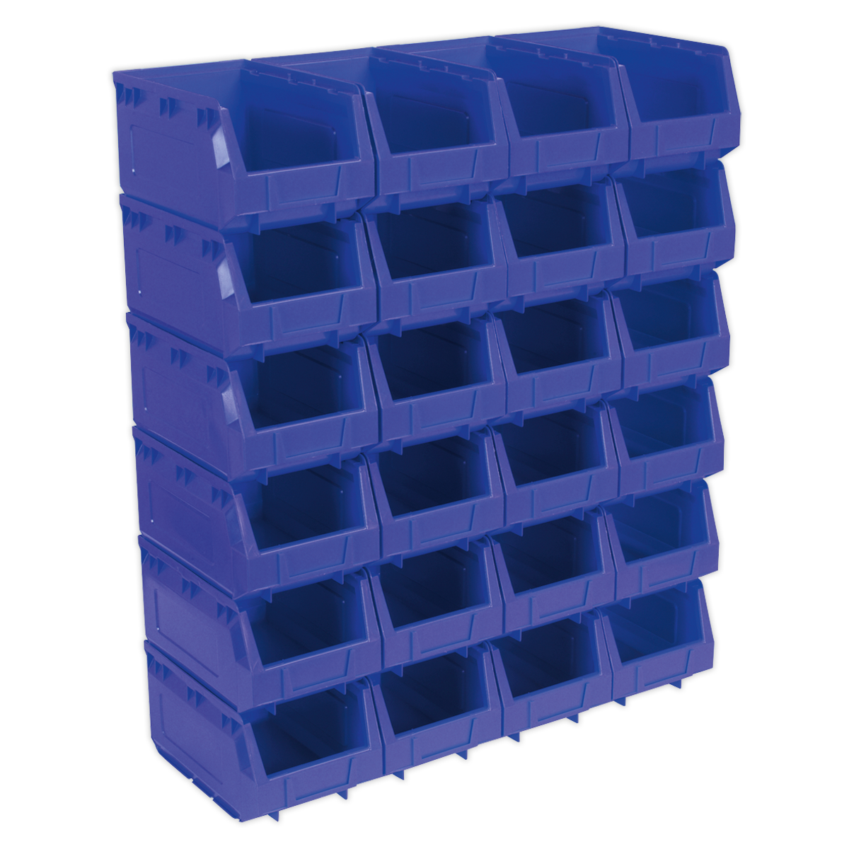 Plastic Storage Bin 150 x 240 x 130mm, Blue - Pack of 24