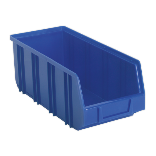 Deep Plastic Storage Bin 145 x 335 x 125mm, Blue - Pack of 16