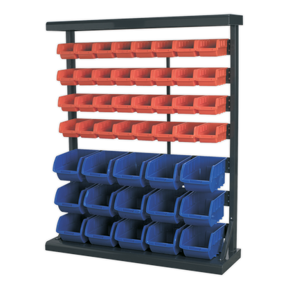 Mobile Bin Storage System with 47 Bins