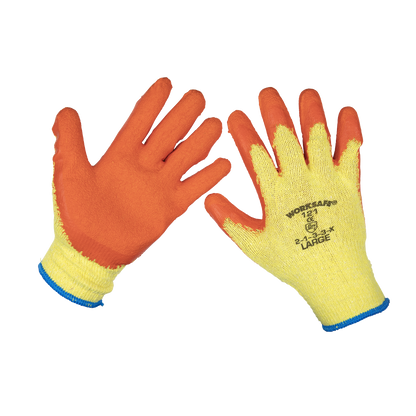 Worksafe® Super Grip Knitted Gloves with Latex Palm - Pack of 6 Pairs