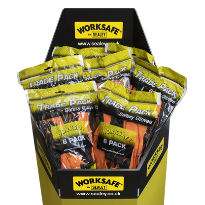 Worksafe® Foam Latex Grippa Gloves - Pack of 6 Pairs