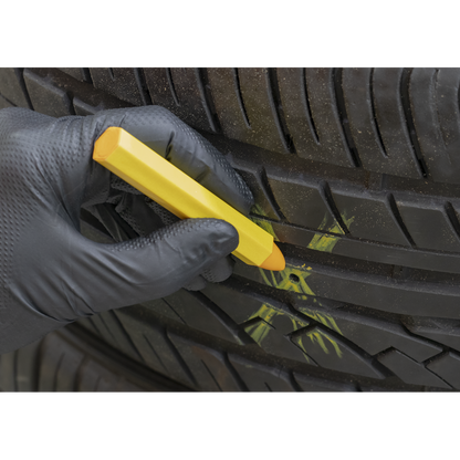 Tyre Marking Crayon, Yellow - Pack of 6