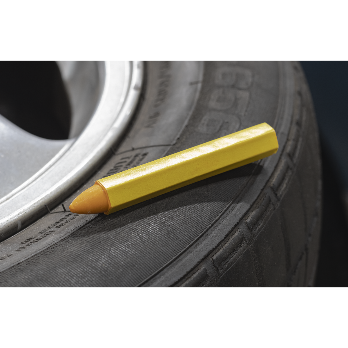 Tyre Marking Crayon, Yellow - Pack of 6