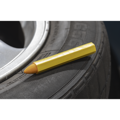 Tyre Marking Crayon, Yellow - Pack of 6