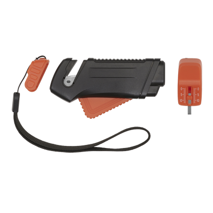 Emergency Breakout Tool With Tyre Tread Depth Gauge