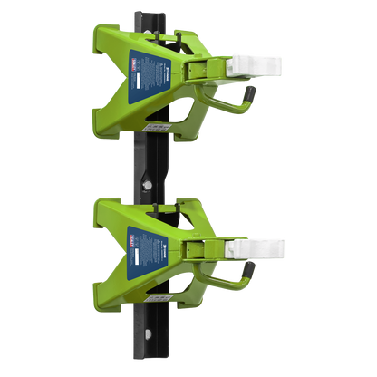 Axle Stand & Axle Stand Storage Rack Combo 3 Tonne - Hi-Vis Green