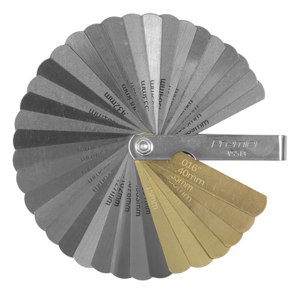 Premier Combination Steel/Brass Dual Marked Feeler Gauge 36 Blade