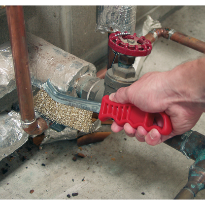 Wire Brush Brassed Steel Plastic Handle