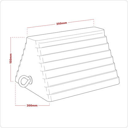 Rubber Wheel Chock 3.8kg - Single