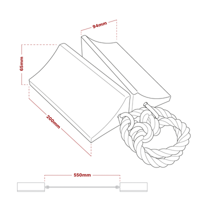 Rubber Wheel Chocks Heavy-Duty - Pair