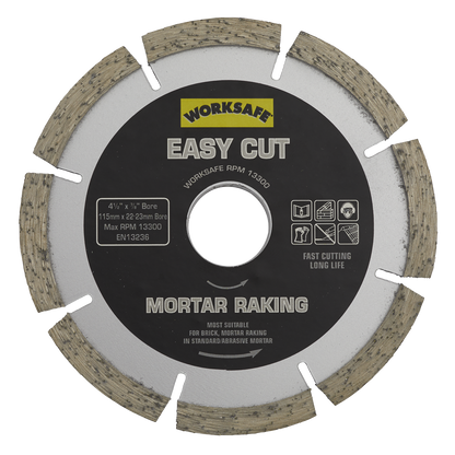 Easy Cut Diamond Blade Mortar Raker 115 x 22mm