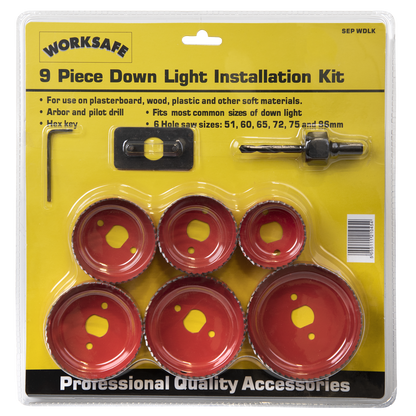 Worksafe® Downlight Hole Saw Kit 9pc