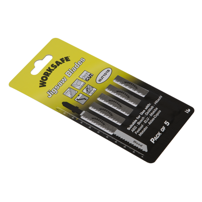 Worksafe® Jigsaw Blade for Wood & Plastics 75mm 10tpi - Pack of 5