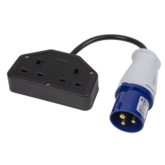 Twin Trailing Socket & Cable Set 16A/13A