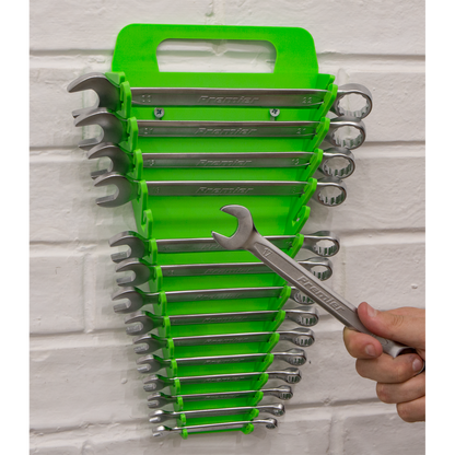 Premier Spanner Rack Capacity 15 Spanners - Hi-Vis Green
