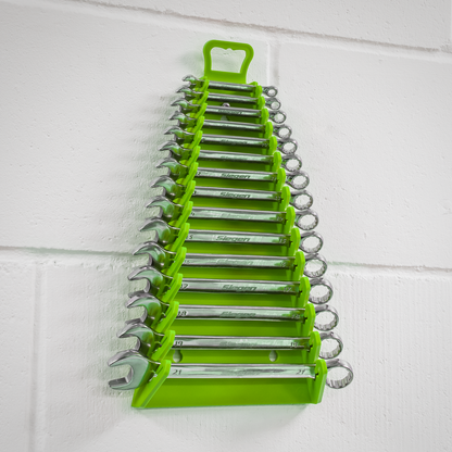 Premier Reverse Spanner Rack Capacity 15 Spanners - Hi-Vis Green
