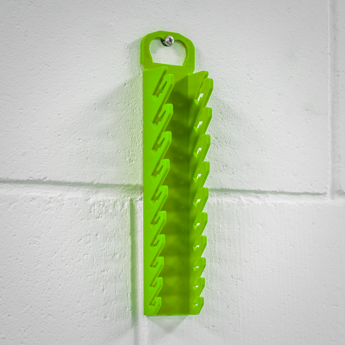 Premier Spanner Rack Capacity 10 Stubby Spanners - Hi-Vis Green