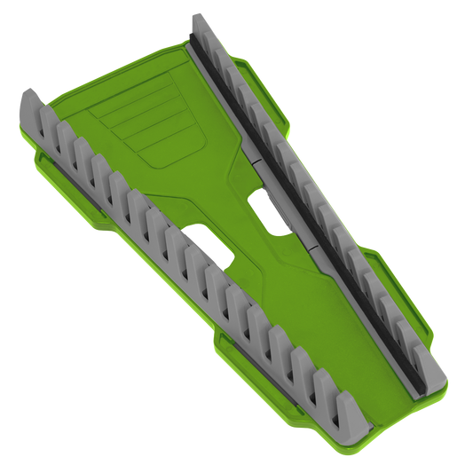 Premier Reversible Spanner Rack 16pc - Hi-Vis Green