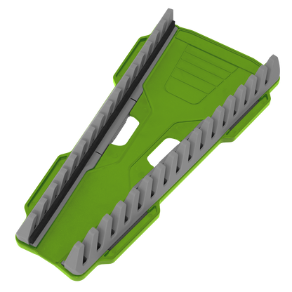 Premier Reversible Spanner Rack 16pc - Hi-Vis Green
