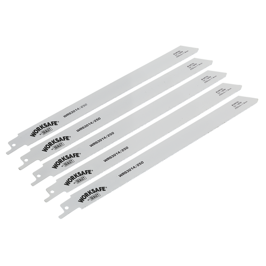 Worksafe® Reciprocating Saw Blade for Metal 250mm 18tpi - Pack of 5
