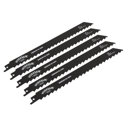 Reciprocating Saw Blade for Wood 225mm 3tpi - Pack of 5
