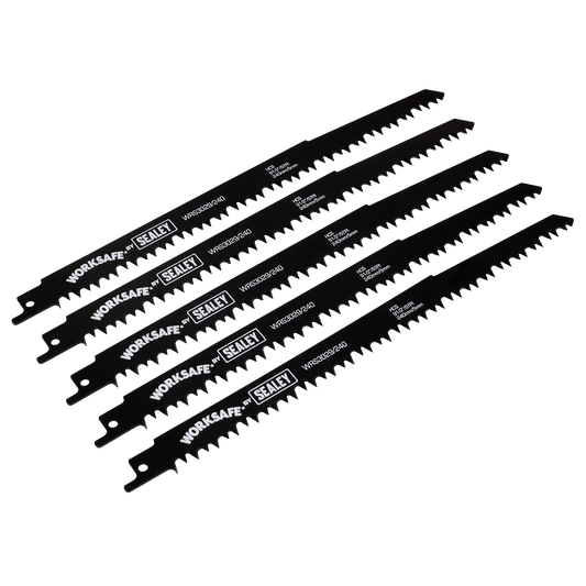 Reciprocating Saw Blade for Wood 240mm 5tpi - Pack of 5