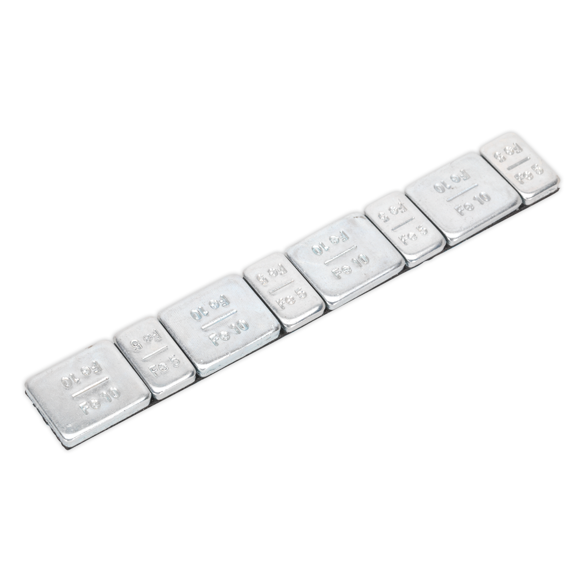 Zinc Plated Steel Adhesive Wheel Weight 5/10g Strip of 8 - Pack of 100