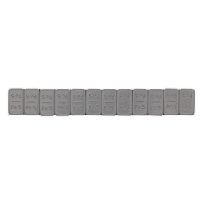 Plastic Coated Zinc Plated Steel Adhesive Wheel Weight 5g Strip of 12 - Pack of 100