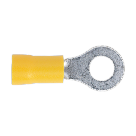 Easy-Entry Ring Terminal 6.4mm (1/4"), Yellow - Pack of 100