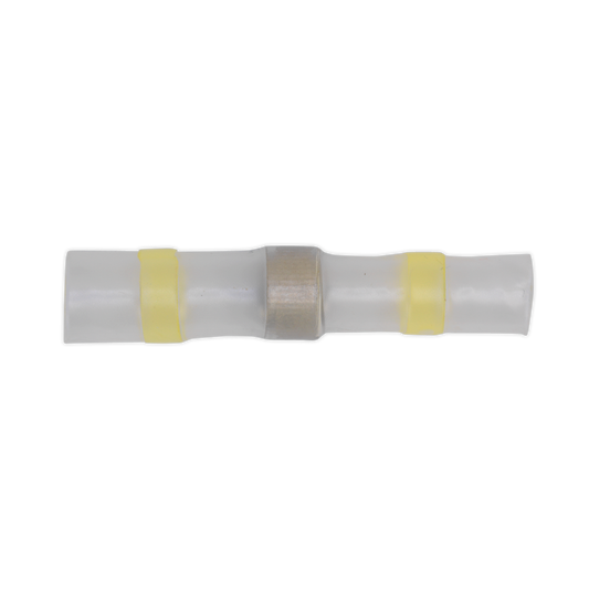 Heat Shrink Butt Connector Solder Terminal 12-10 AWG, Yellow - Pack of 25